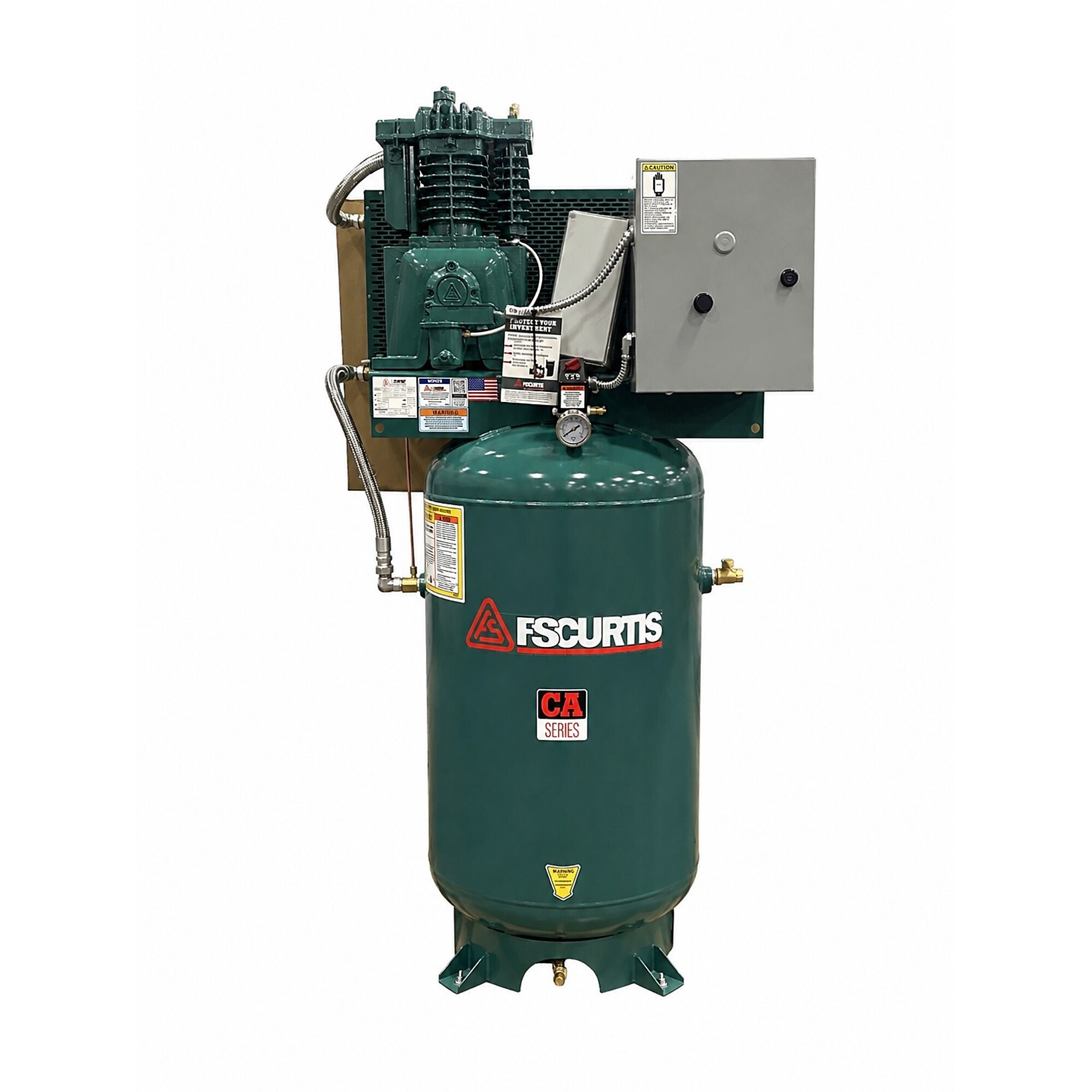 FS-Curtis CA5 UltraPack 3-Phase 460V, 5 HP, 2 Stage Electric Air Compressor, 60 Gallon, 175PSI, 18.5CFM